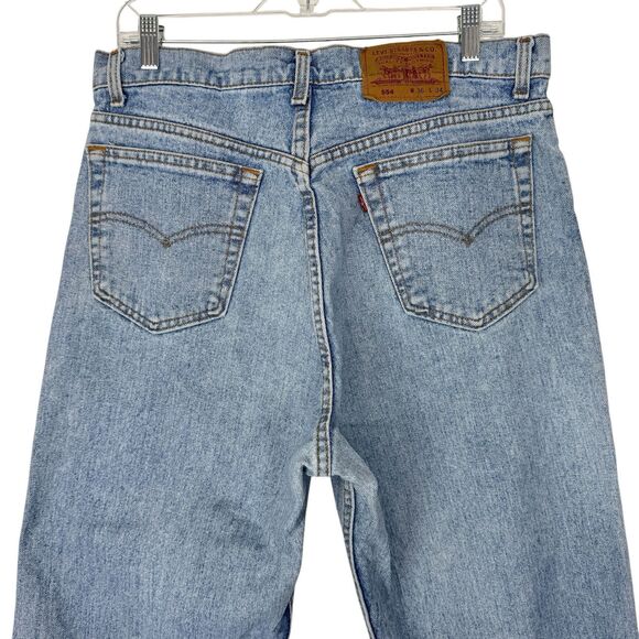 VINTAGE Levis 554 Jeans Mens 36 x 34 Blue Denim Relaxed Straight USA 90s Y2K - Picture 6 of 14